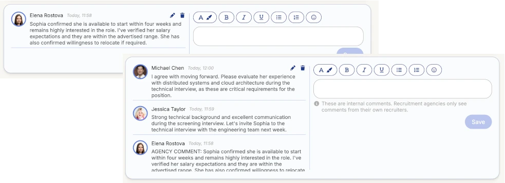 Agency comment