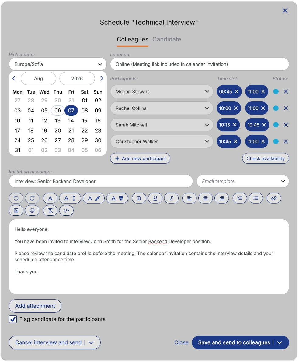 Interview Scheduling
